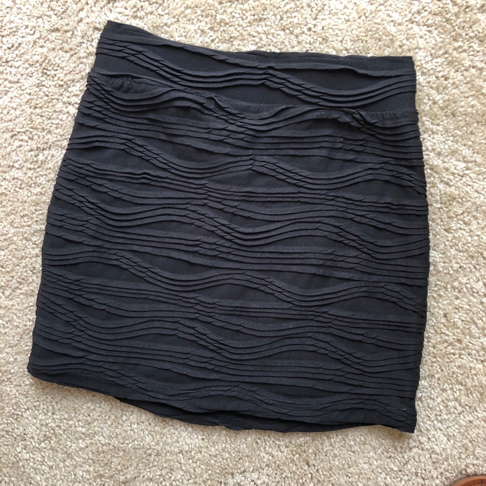 black mini skirt